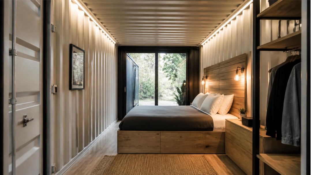 chambre dans un container maritime